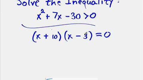 Quadratic Inequality Solution - Algebra Tutorial