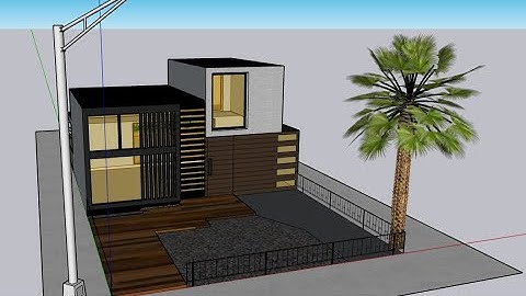 Sketchup House with Backyard pool Tutorial