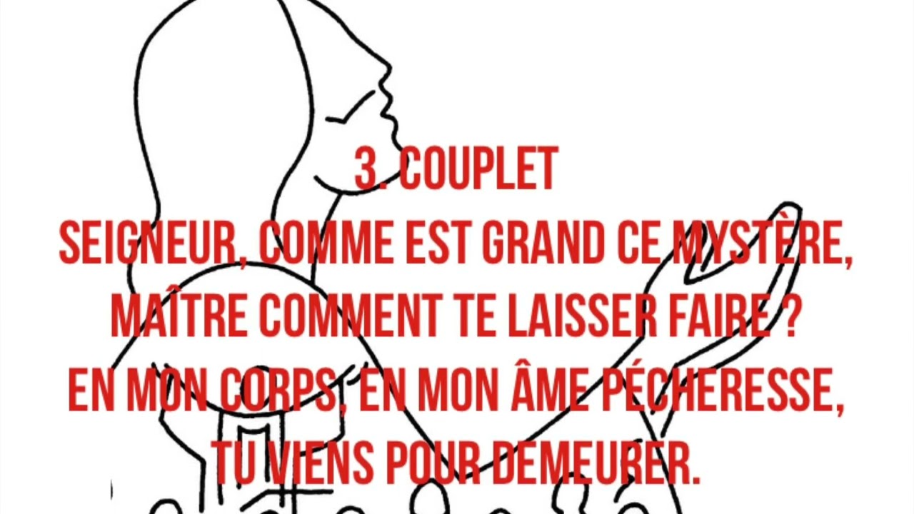 Recevez le Christ doux et humble/ catholique comunion notredame 