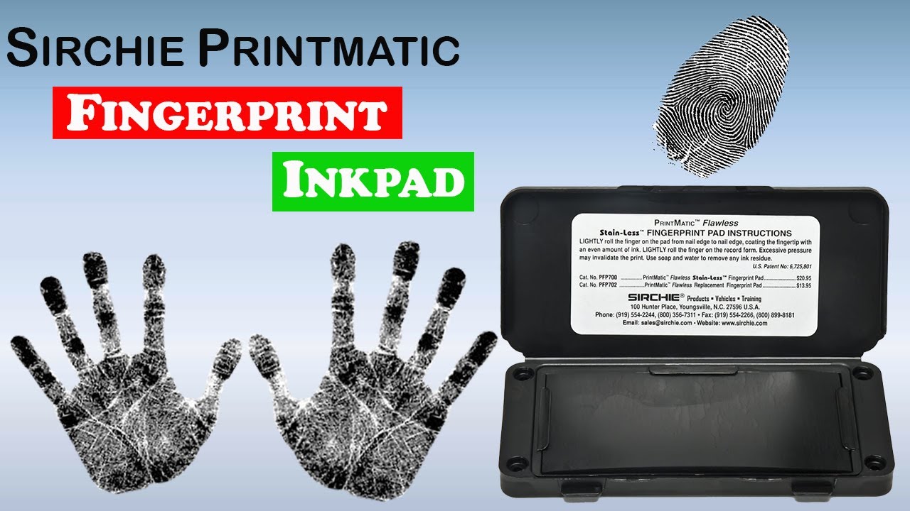 SIRCHIE PRINTMATIC Fingerprint Inkpad 