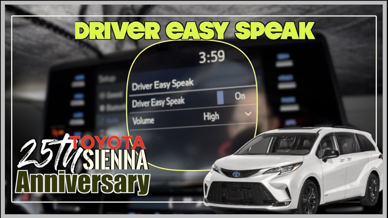 Driver Easy Speak Demo on the 2023 Toyota Sienna - YouTube