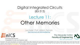 VLSI - Kahoot for Lecture 11: Other Memories