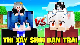 SAMMY VÀ MÈO SIMMY THỬ THÁCH 24H XÂY SKIN BẠN TRAI HERO TEAM TRONG MINECRAFT