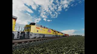 More Foreign Power! Union Pacific Intermodal Stack Train With CN, CPKC, And BNSF Power!