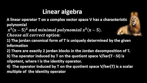 Jordan canonical block |minimal polynomial | linear algebra