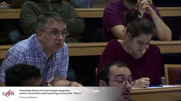 François Métayer: Homotopy theory of strict omega-categories and its connections with...Part 2