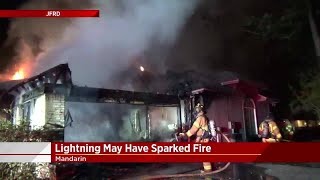 Lightning sparks fire at Mandarin home