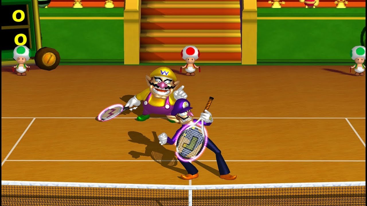 Mario Power Tennis: Star Tournament Doubles 2 player Netplay 60fps