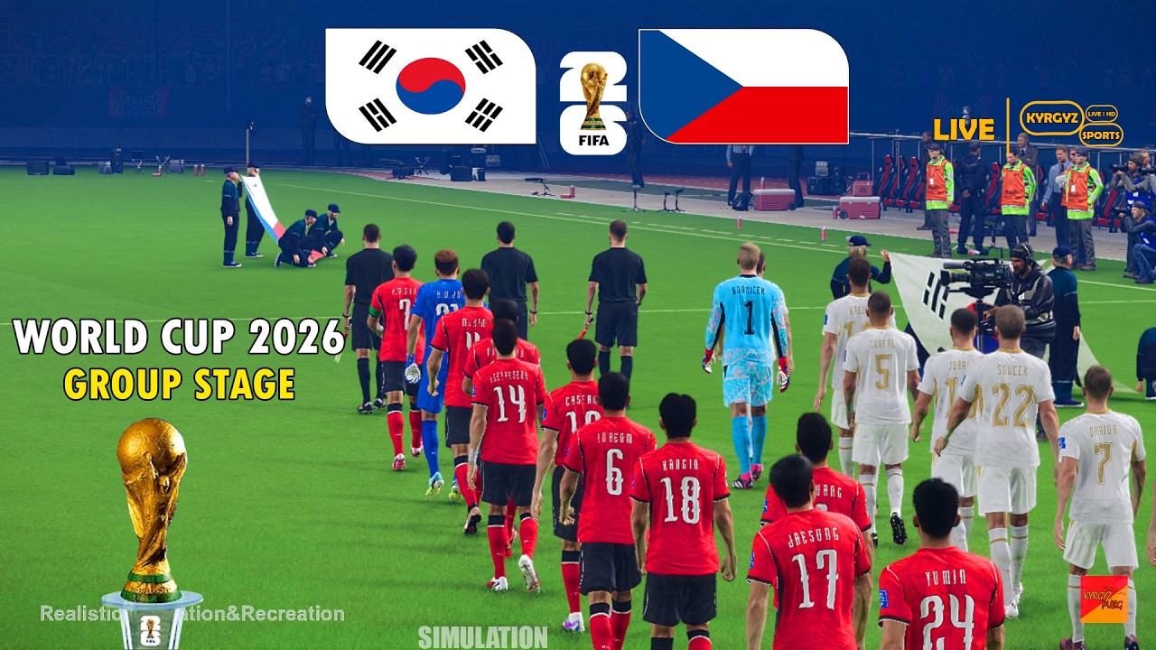 SOUTH KOREA vs CZECH | FIFA World Cup 2026 Group Stage | Full Match Simulation & Prediction PES 2021