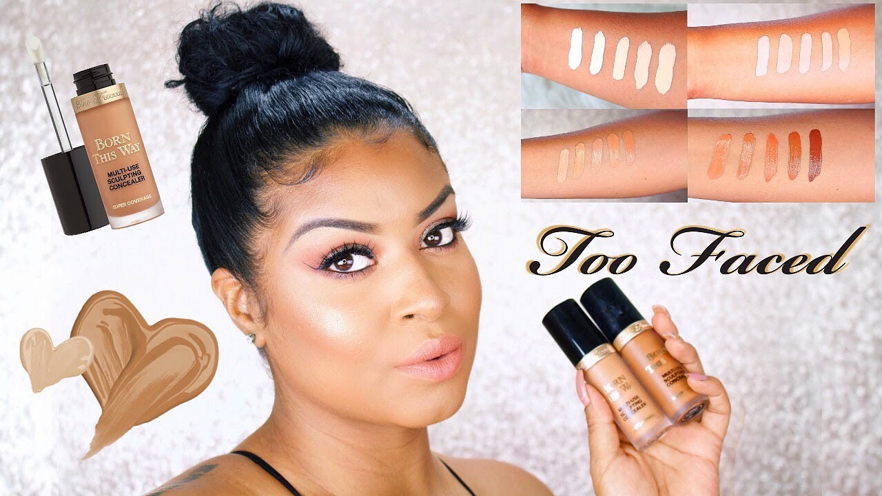 Advent spray Opdage NEW* Too Faced Born This Way Super Coverage Multi-Use Sculpting Concealer |  Review + Swatches - YouTube