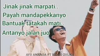 Ridho zulma ft ayu Amanda --__Karaoke paling jernih!bagarah garah