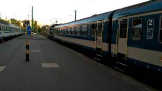 Budapest Szombathely express is getting on platform for departure