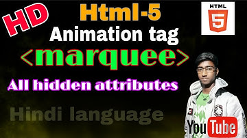 Marquee tag in html ( How to use marquee tag in html All attributes ) Scrolling  Text Animation tag