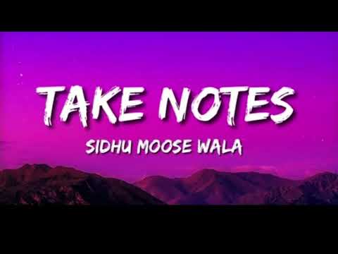 TAKE NOTES ( Official Audio) Sidhu Moose Wala | Latest Punjabi Songs 2025