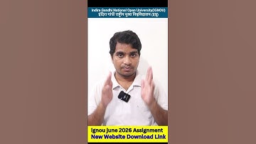 IGNOU Assignment Download 2026 | New IGNOU Website PDF