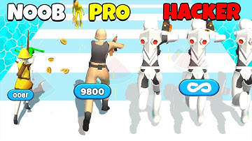 NOOB vs PRO vs HACKER - Human Evolution Run 3D