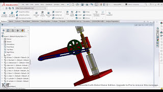 Assembly of Four bar quick return mechanism in Solidworks || Solidworks Tutorials ||