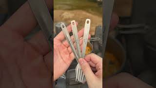 Outdoor camping uses titanium tableware All titanium made to make food more delicious #edc #food