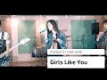 Maroon 5  girls like you  rock  cover by jeje guitaraddict ft shella ikhfa