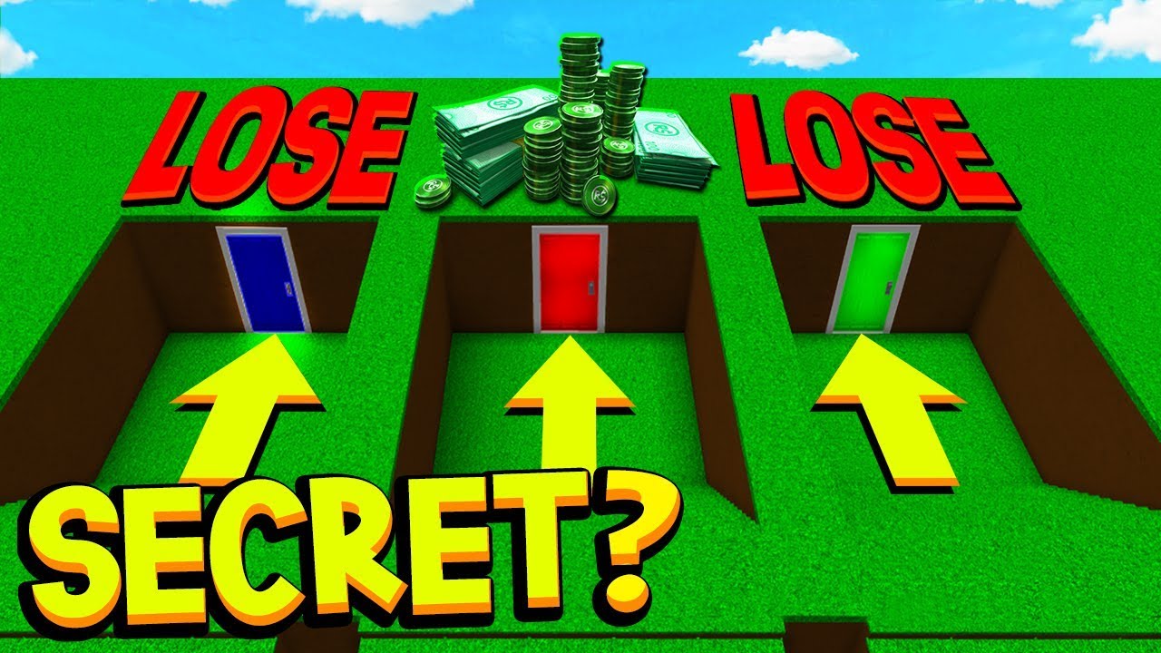 Roblox Choose The Correct Door To Win One Chance - choose the right mystery door and you win 10000 robux