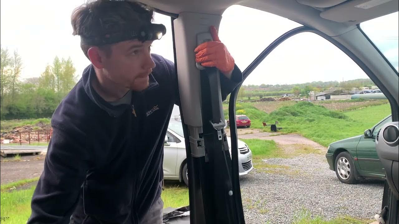 Citroen Berlingo front seatbelt removal YouTube