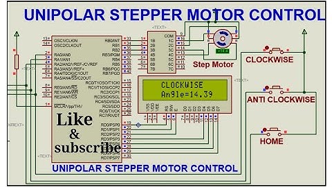 Unipolar stepper motor controlling clockwise anti clockwise and home