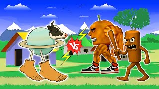 U Din Din Dun and Tung Tung Sahur Face Off Against Moosaturn-Best TikTok Viral | Brain Rot Animation