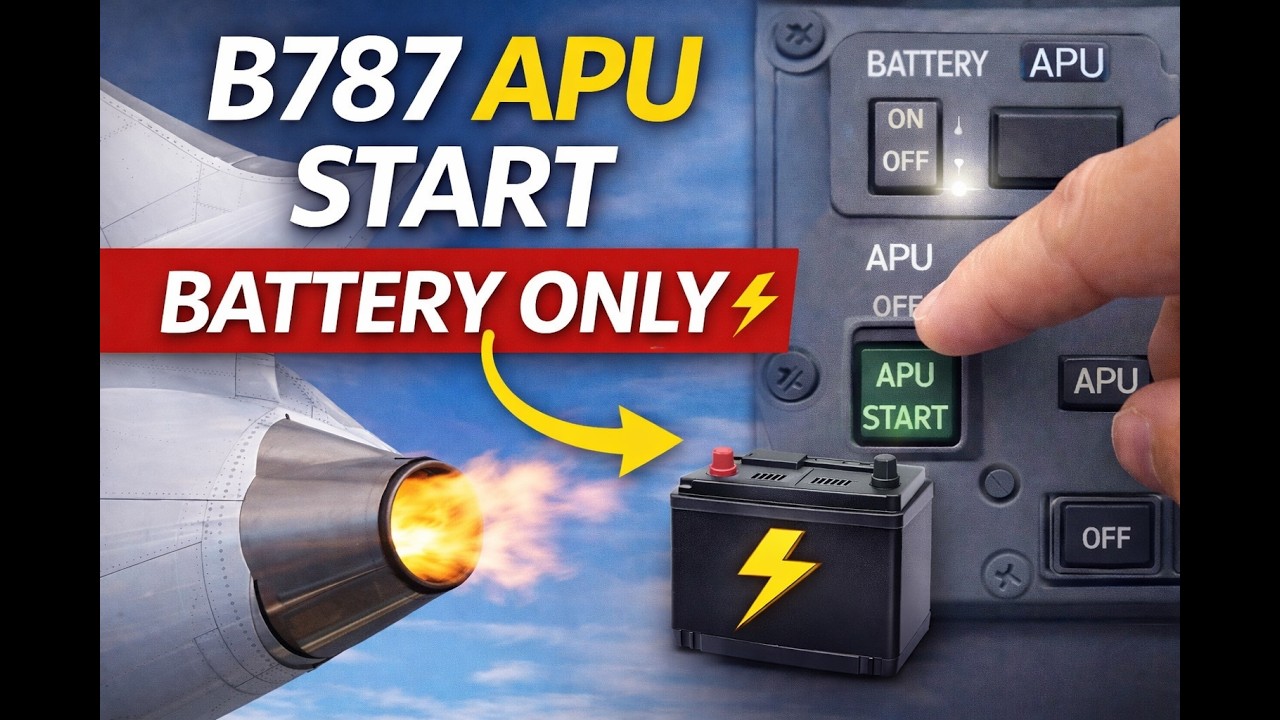 How to Start the Boeing 787 APU Using Battery - YouTube