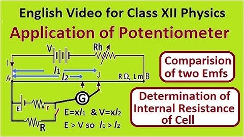 Applications of Potentiometer, Comparison of two emfs, Determination of internal resistance of cell