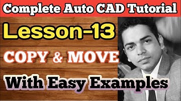 Copy And Move Commands In AutoCAD | In Hindi | Lesson-13 | With Examples