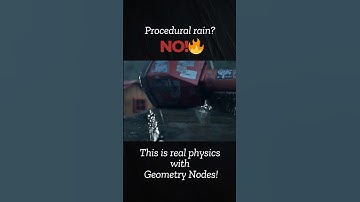 real physics rain with Blender Geometry Nodes!  #physics #blender #geometry nodes