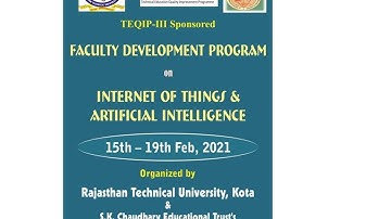 FDP On Internet Of Things & Artificial Intelligence