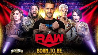 Wwe Raw 'BORN TO BE' New  Theme Song (Wwe MusicalMania)