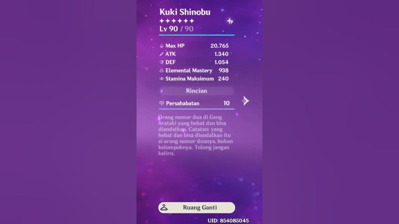 Easy Build Kuki Shinobu | Genshin Impact Indonesia