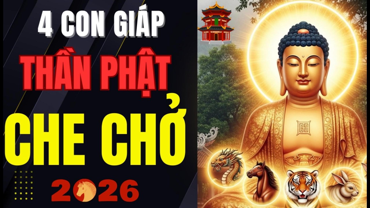 4 CON GIÁP ĐƯỢC THẦN PHẬT CHE CHỞ NĂM 2026 – LỘC ĐẾN BẤT NGỜ, TAI QUA NẠN KHỎI, VẬN ĐỎ KHÓ AI BẰNG!