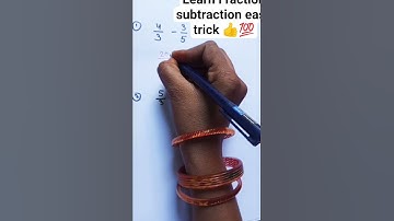 Learn Fraction subtraction easy/fraction subtraction trick/math for kids #short👍😃😄