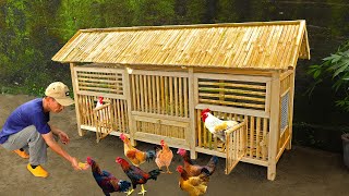 DIY chicken cage for small space | Make coop from bamboo