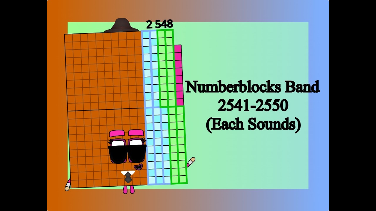 Number Block 254 Numberblocks Band 2541-2550 (Each Sounds) (Almost The End Of Season 12 ...