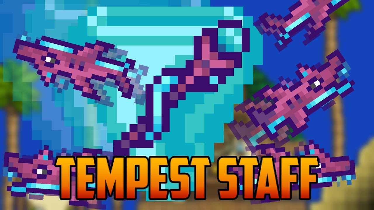 Terraria - Tempest Staff aka Sharknado Staff - YouTube.