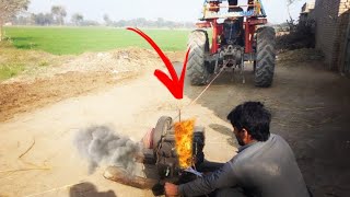 12 Hp Peter Diesel Engine Starting || 260 Tractor With Fire New Experiment 🚜