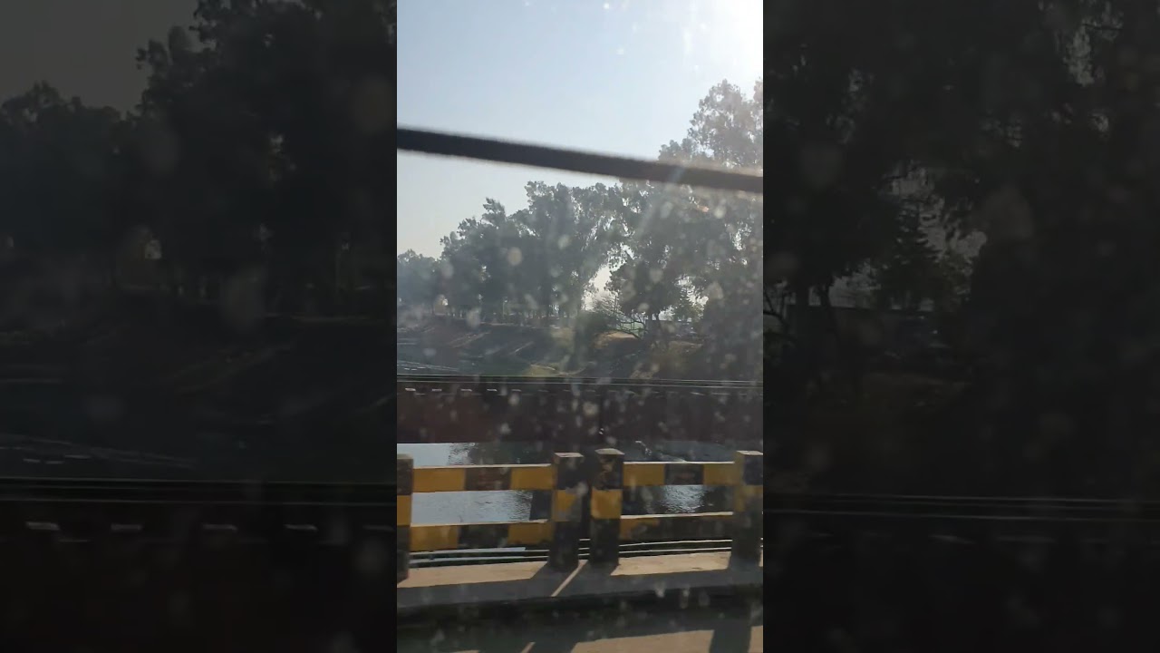 beautiful view of river and green land of Pakistan 