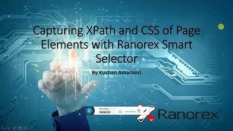 Copy XPath or CSS Path with Ranorex Copy Selector
