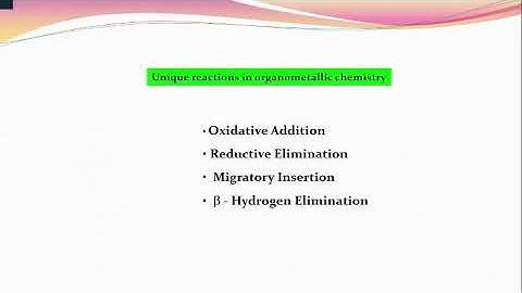 L-5, MSc -I , CHG-290, Organometallic chemistry, Migratory Insersion, beta hydride Elimination