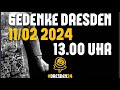 Gedenkveranstaltung für die Opfer der Alliierten Luftangriffe im Februar 1945 in Dresden