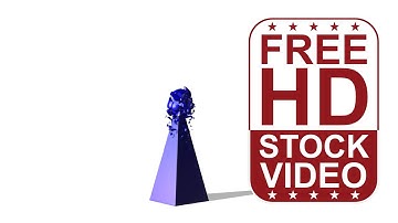 Free Stock Videos – slow motion of sphere falling and breaking on pyramid with alpha matte 3D