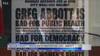 Anti-Abbott protest held at Abilene City Hall