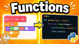 Full Functions with Parameters | Coding for beginners | Scratch vs Python News