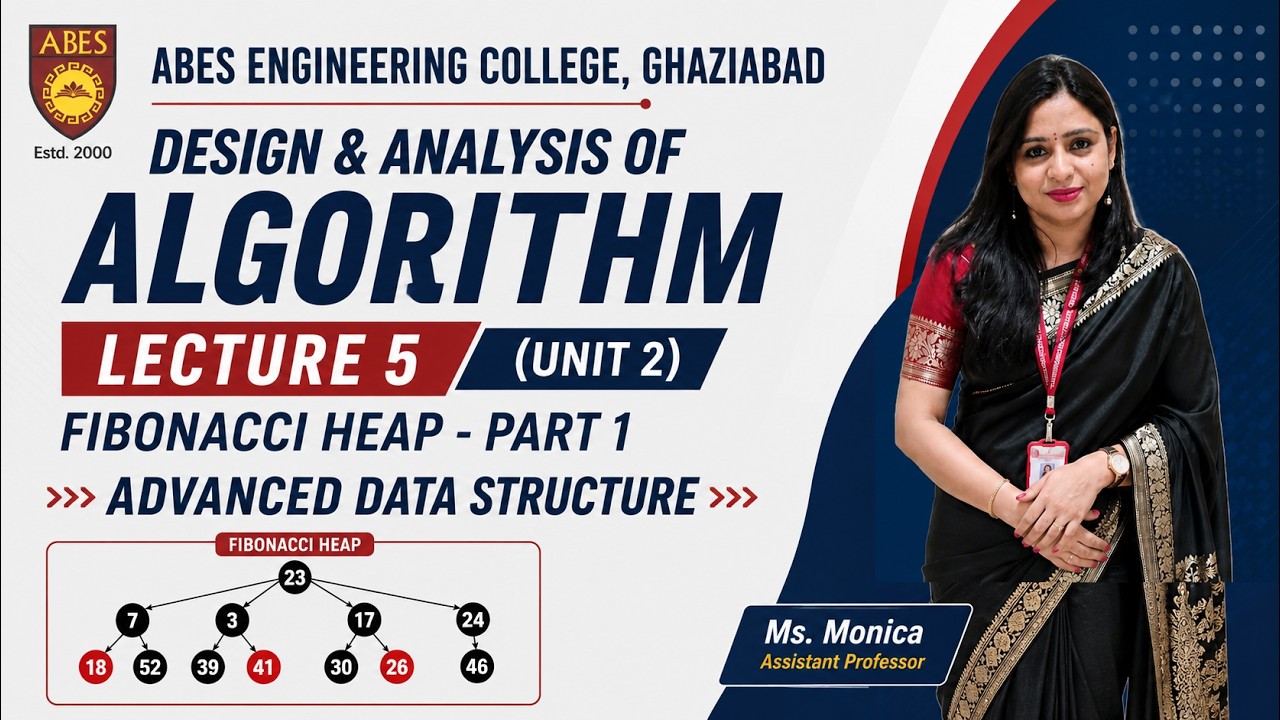 Lecture 5 (Unit 2) || Fibonacci Heap (Part 1) || Design and Analysis of Algorithm (DAA)