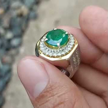Cincin Perak Pria Natural Emerald 2021 Viral!!!