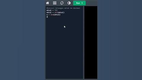 Konversi bilangan Oktal ke Desimal #python